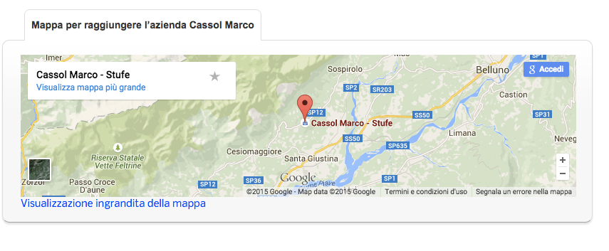 Cassol Marco Stufe - Visualizza la Mappa